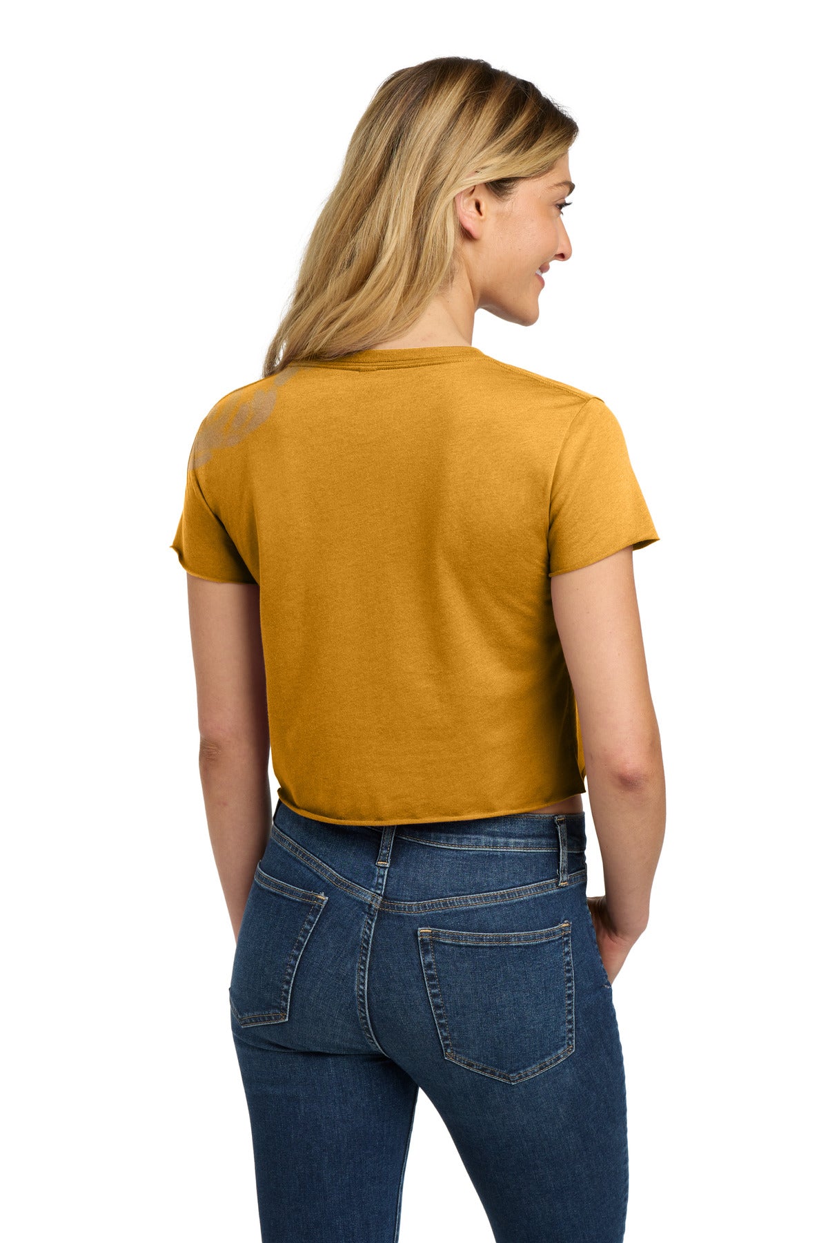 Next Level Apparel Women's Festival Cali Crop Tee. NL5080 - Antique Gold - back