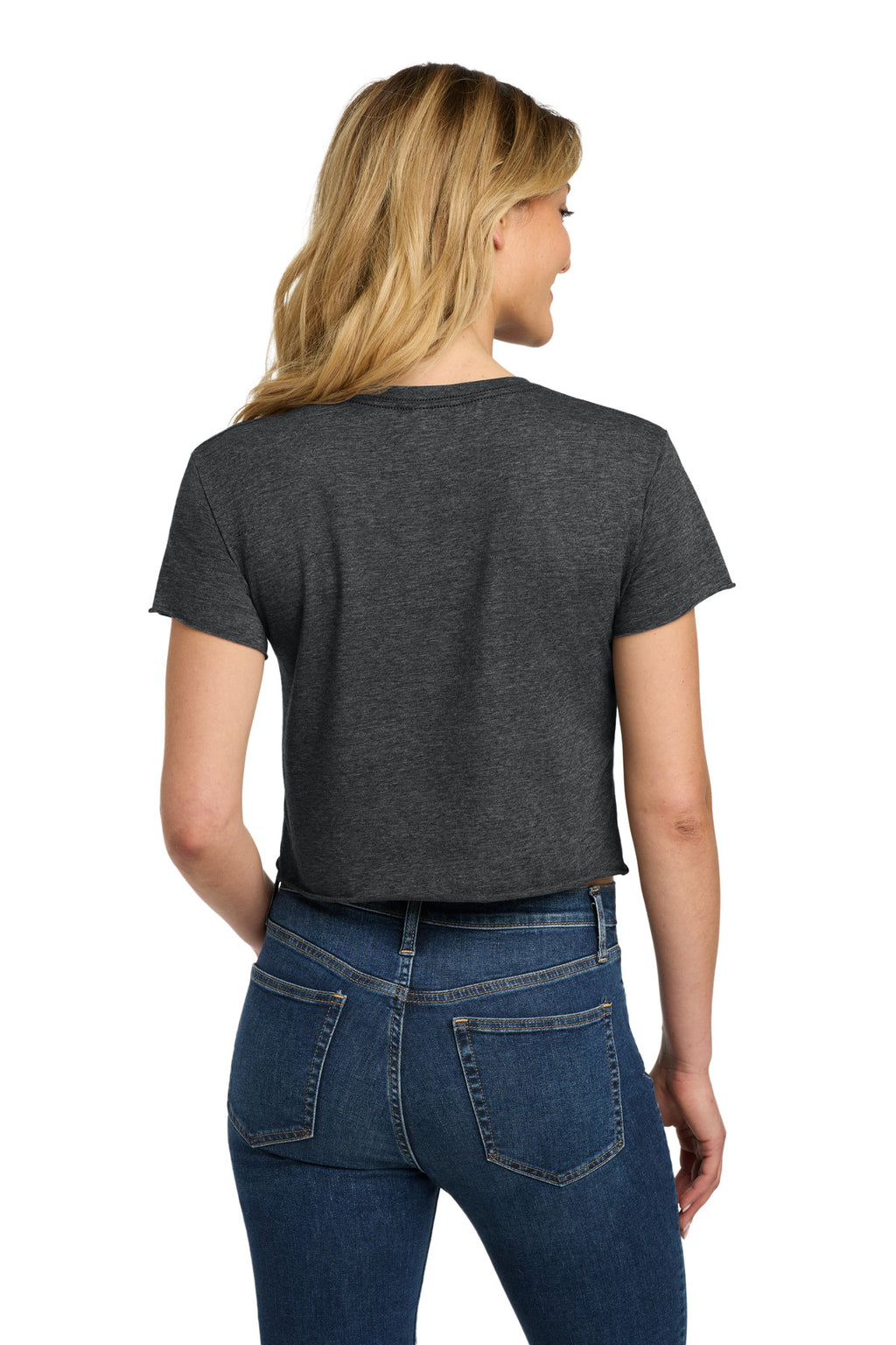 Next Level Apparel Women's Festival Cali Crop Tee. NL5080 - Charcoal - back