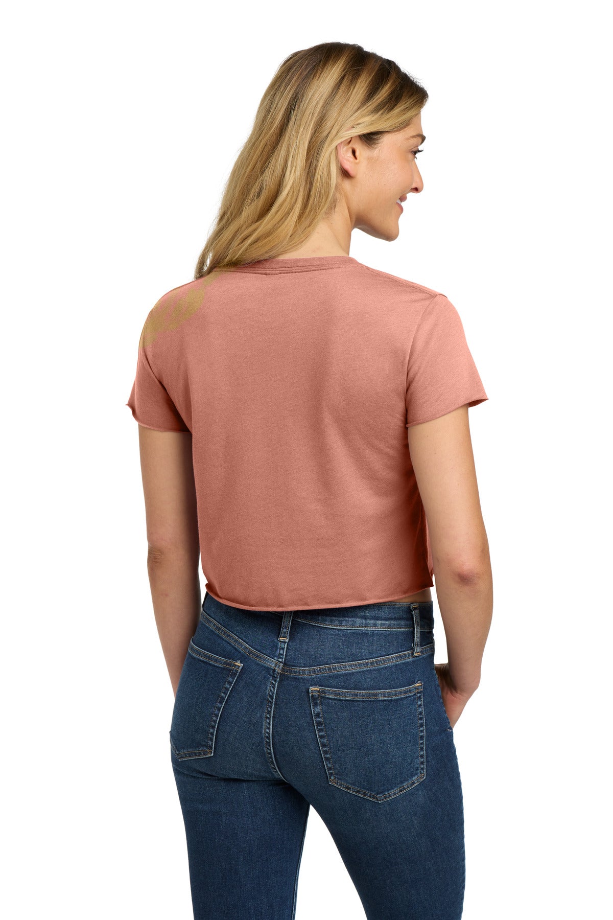 Next Level Apparel Women's Festival Cali Crop Tee. NL5080 - Desert Pink - back