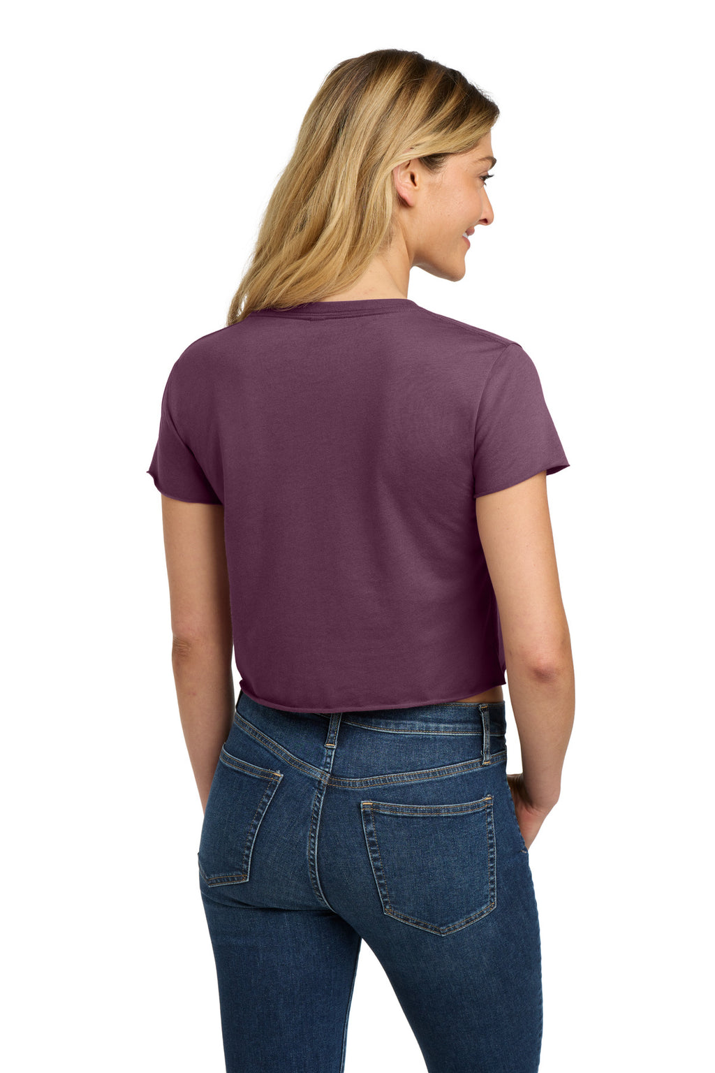 Next Level Apparel Women's Festival Cali Crop Tee. NL5080 - Shiraz - back