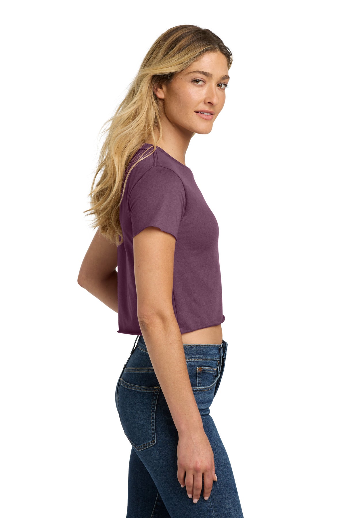 Next Level Apparel Women's Festival Cali Crop Tee. NL5080 - Shiraz - side
