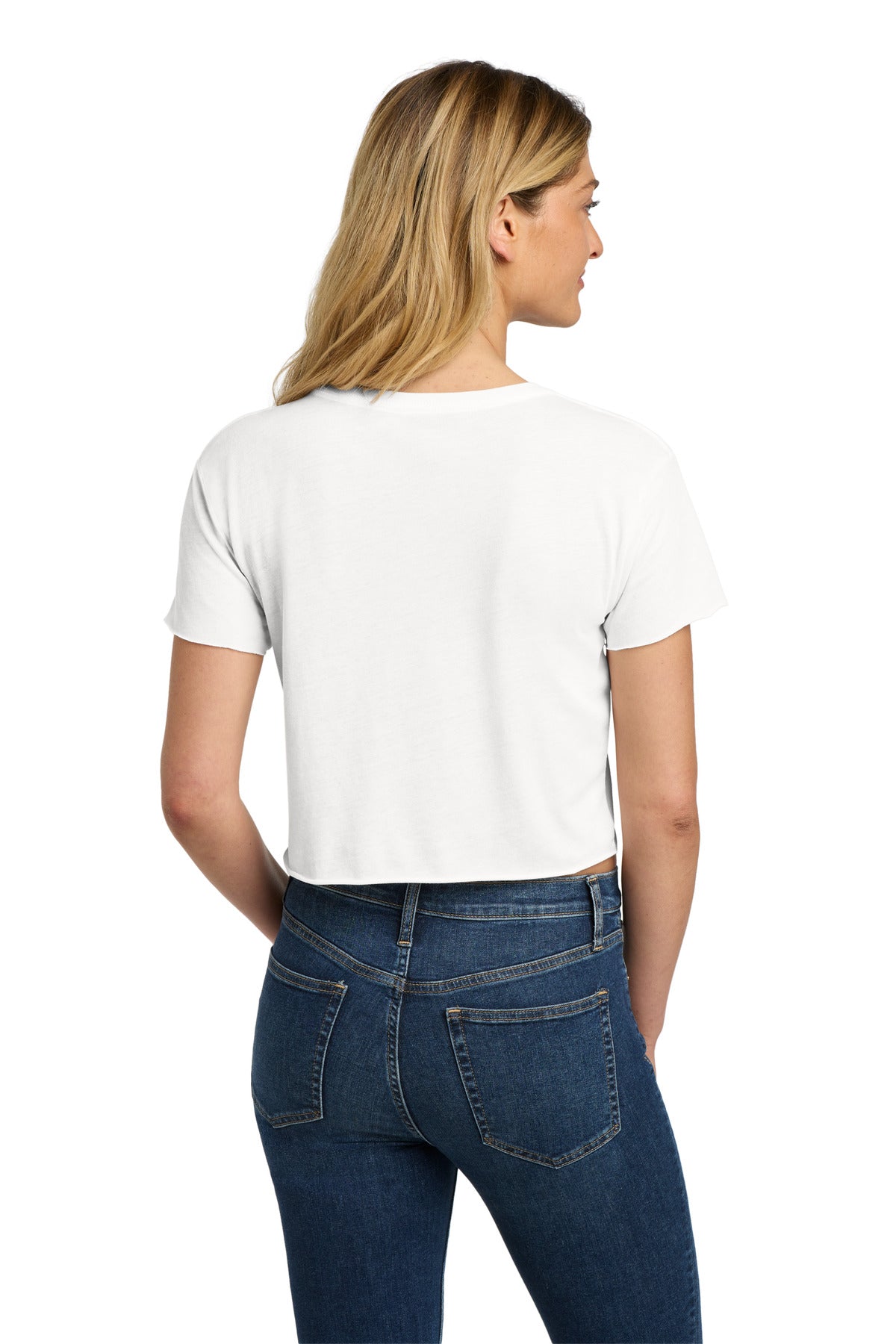 Next Level Apparel Women's Festival Cali Crop Tee. NL5080 - White - back