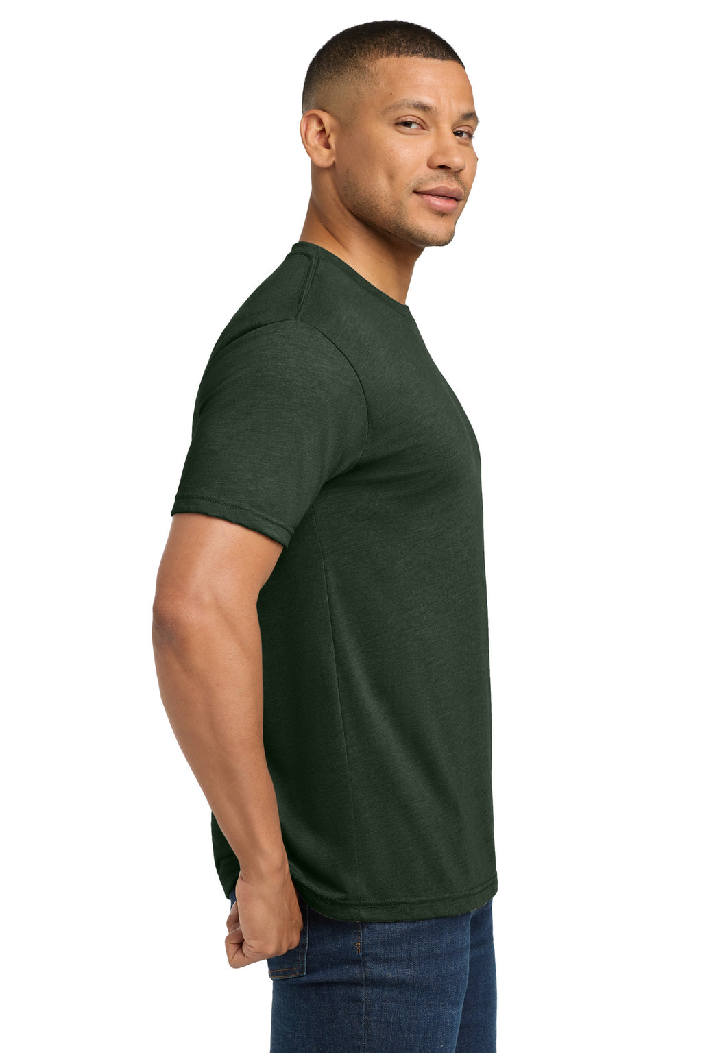 Next Level Apparel Adult Tri-Blend Tee. NL6010 - Black Forest - side