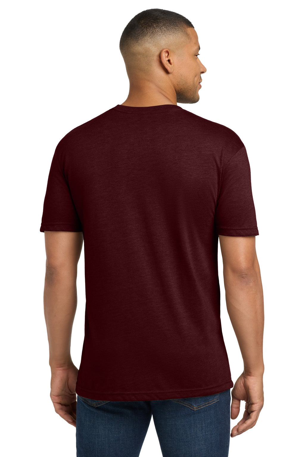 Next Level Apparel Adult Tri-Blend Tee. NL6010 - Cardinal Black - back