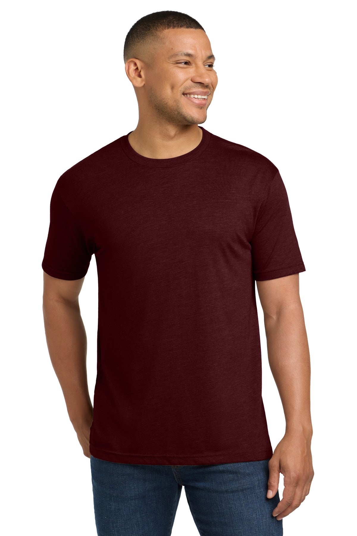 Next Level Apparel Adult Tri-Blend Tee. NL6010 - Cardinal Black - front