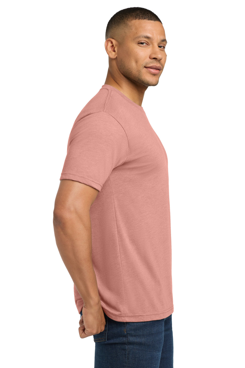 Next Level Apparel Adult Tri-Blend Tee. NL6010 - Desert Pink - side