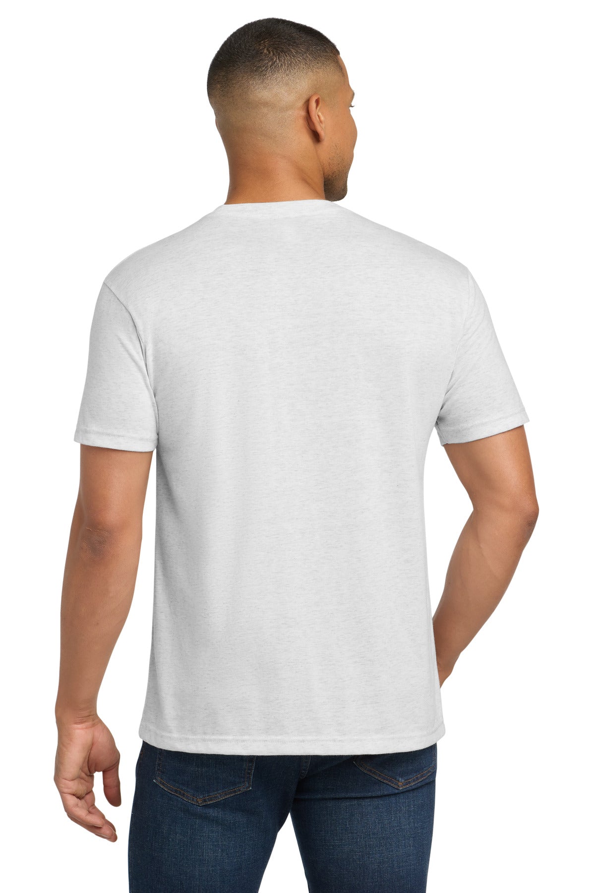Next Level Apparel Adult Tri-Blend Tee. NL6010 - Heather White - back