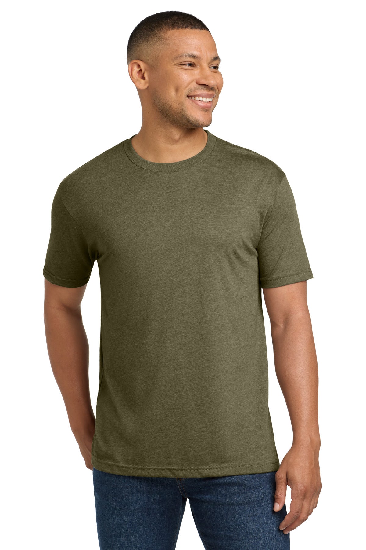 Next Level Apparel Adult Tri-Blend Tee. NL6010 - Military Green - front