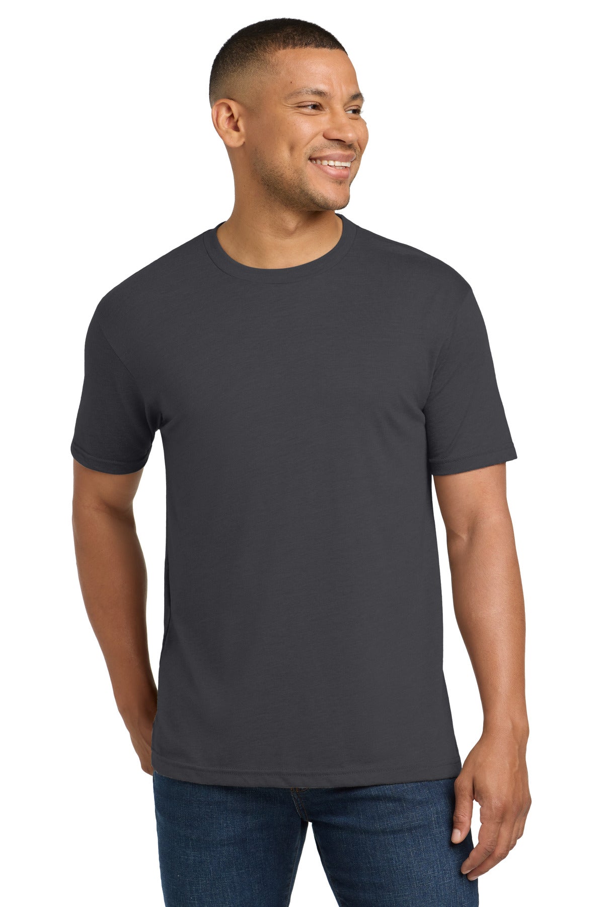Next Level Apparel Adult Tri-Blend Tee. NL6010 - Solid Graphite - front
