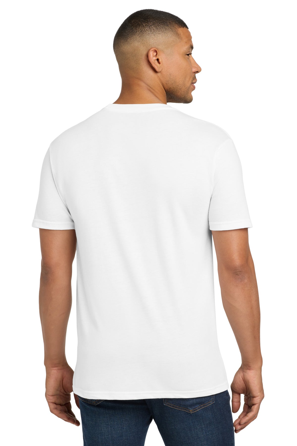 Next Level Apparel Adult Tri-Blend Tee. NL6010 - Solid White - back