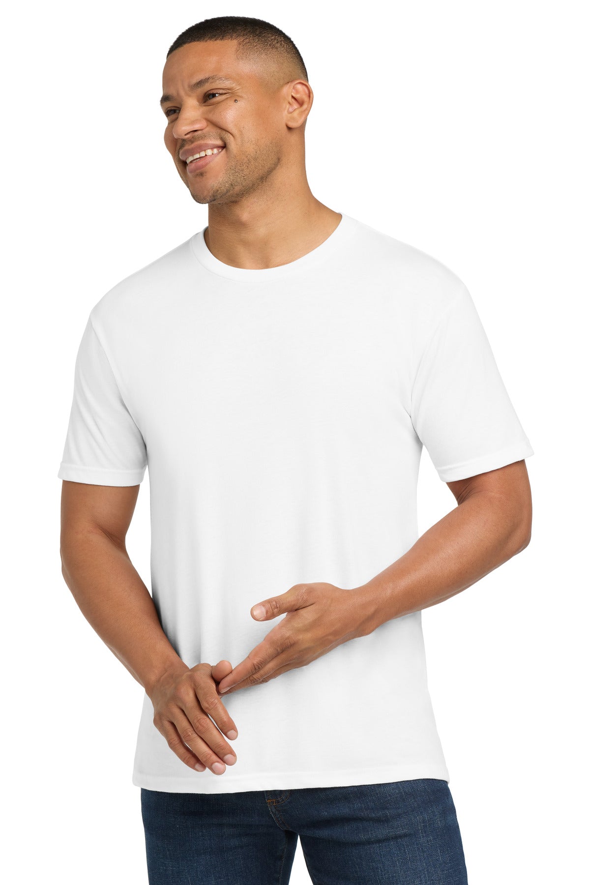 Next Level Apparel Adult Tri-Blend Tee. NL6010 - Solid White - front