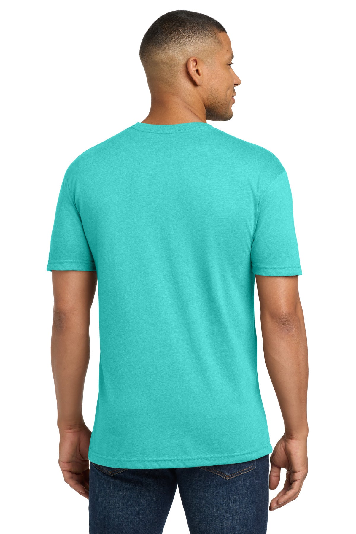 Next Level Apparel Adult Tri-Blend Tee. NL6010 - Tahiti Blue - back