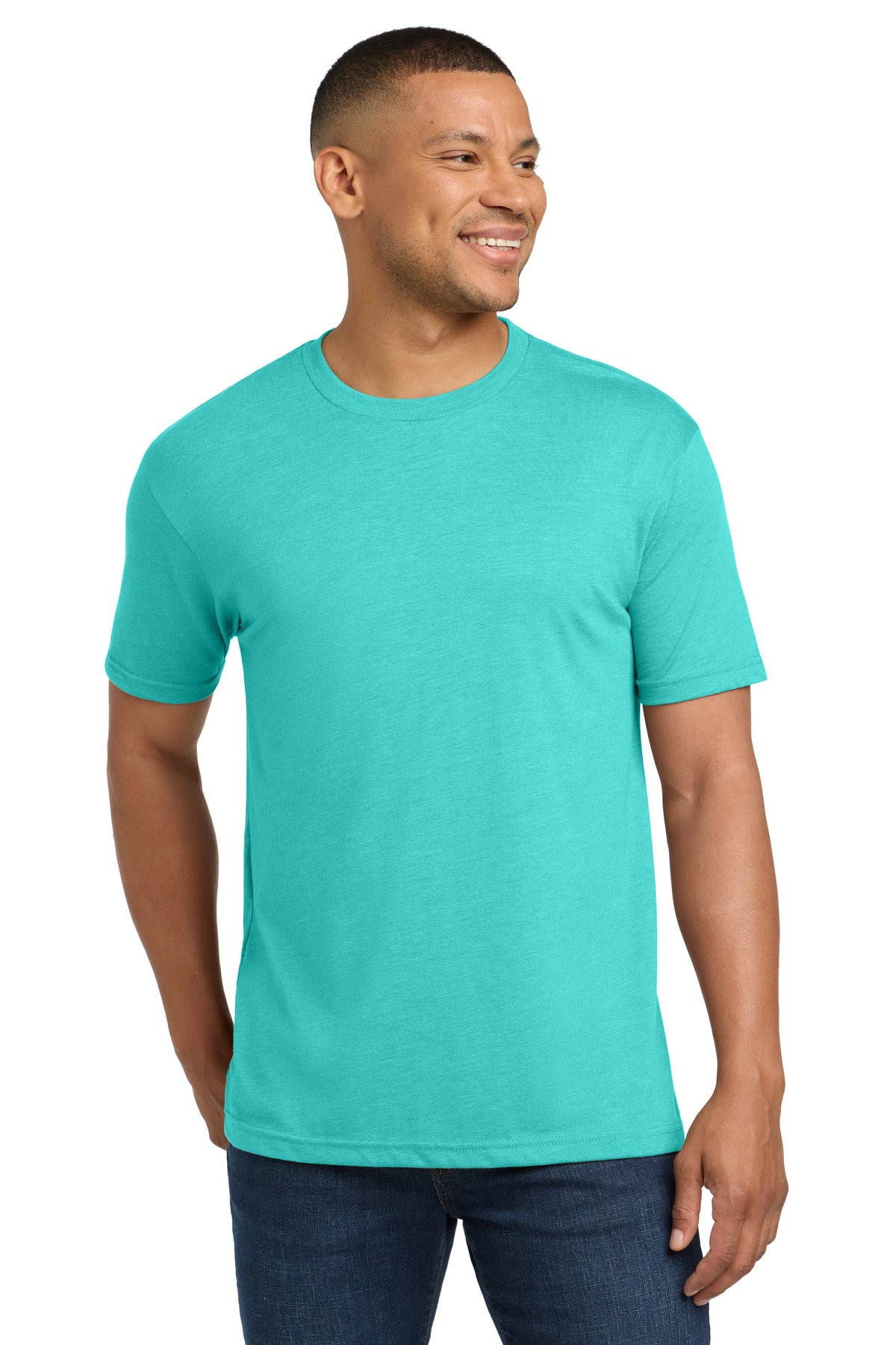 Next Level Apparel Adult Tri-Blend Tee. NL6010 - Tahiti Blue - front