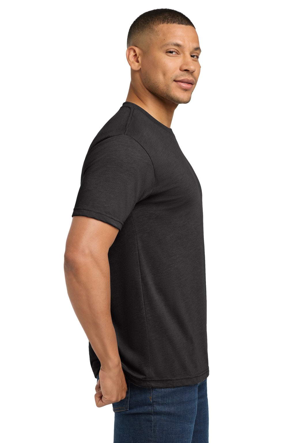Next Level Apparel Adult Tri-Blend Tee. NL6010 - Vintage Black - side