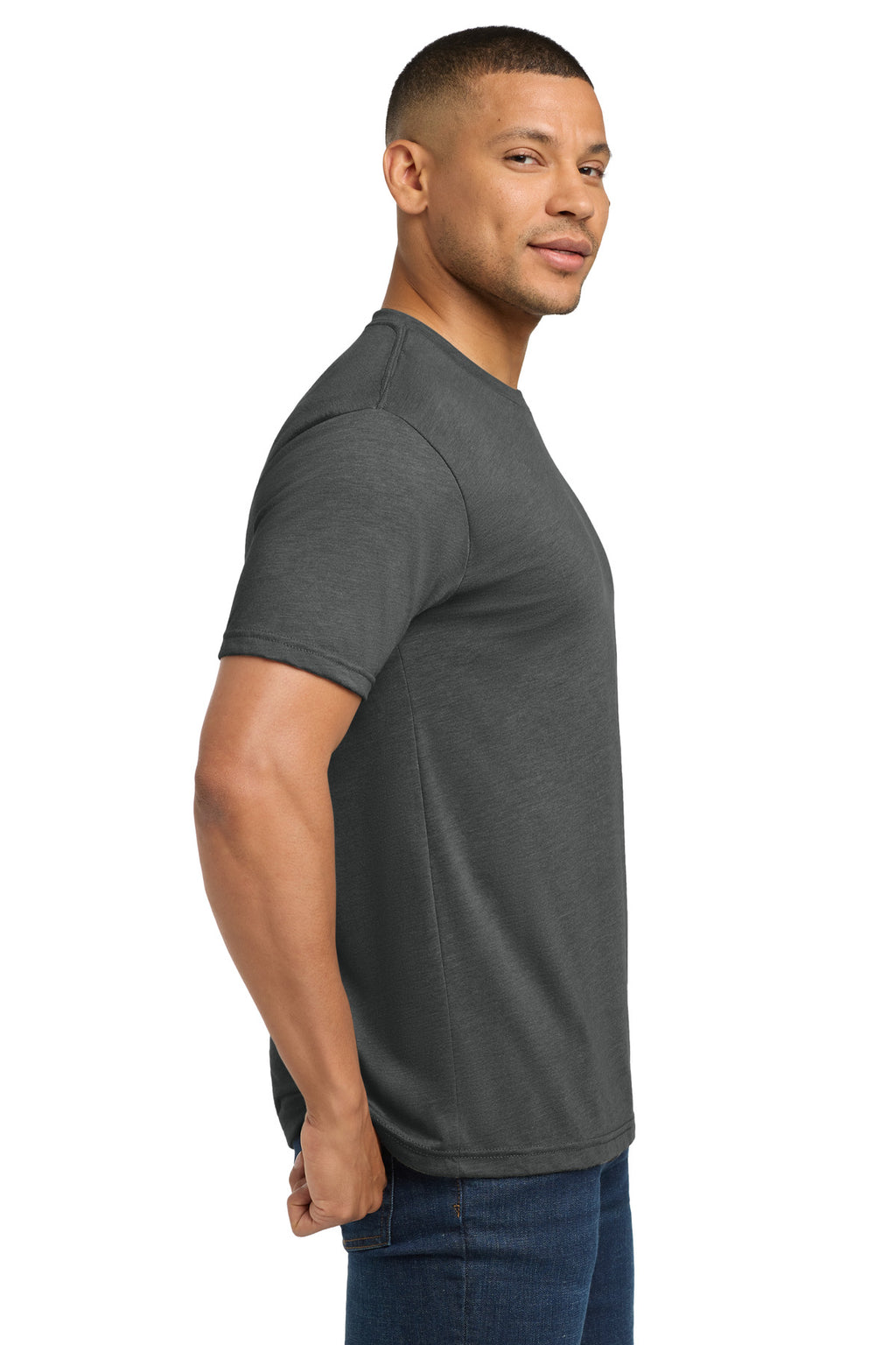 Next Level Apparel Adult Tri-Blend Tee. NL6010 - Vintage Heavy Metal - side