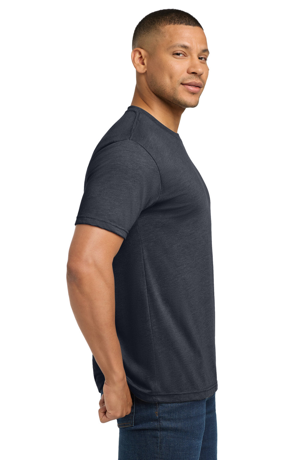 Next Level Apparel Adult Tri-Blend Tee. NL6010 - Vintage Navy - side