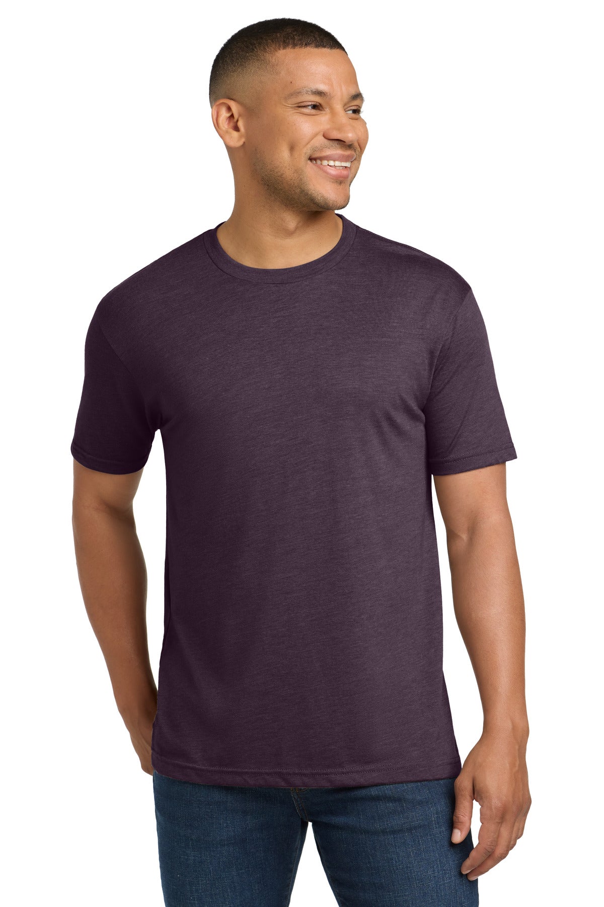 Next Level Apparel Adult Tri-Blend Tee. NL6010 - Vintage Purple - front