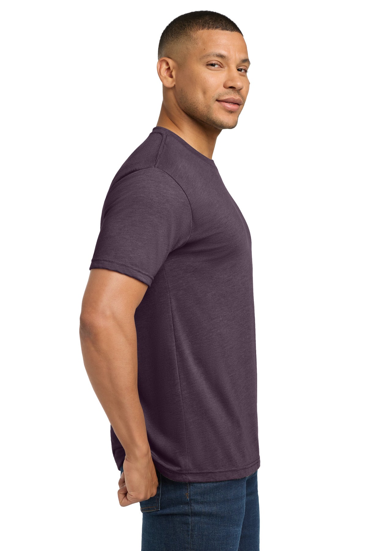 Next Level Apparel Adult Tri-Blend Tee. NL6010 - Vintage Purple - side