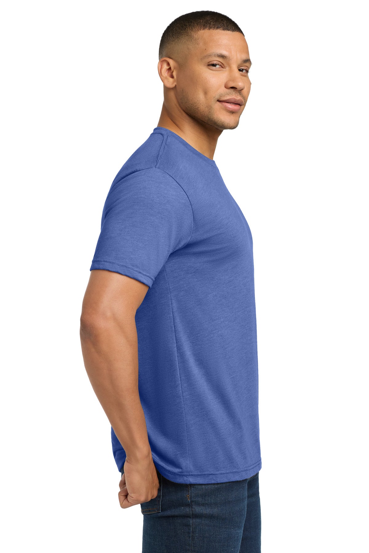 Next Level Apparel Adult Tri-Blend Tee. NL6010 - Vintage Royal - side