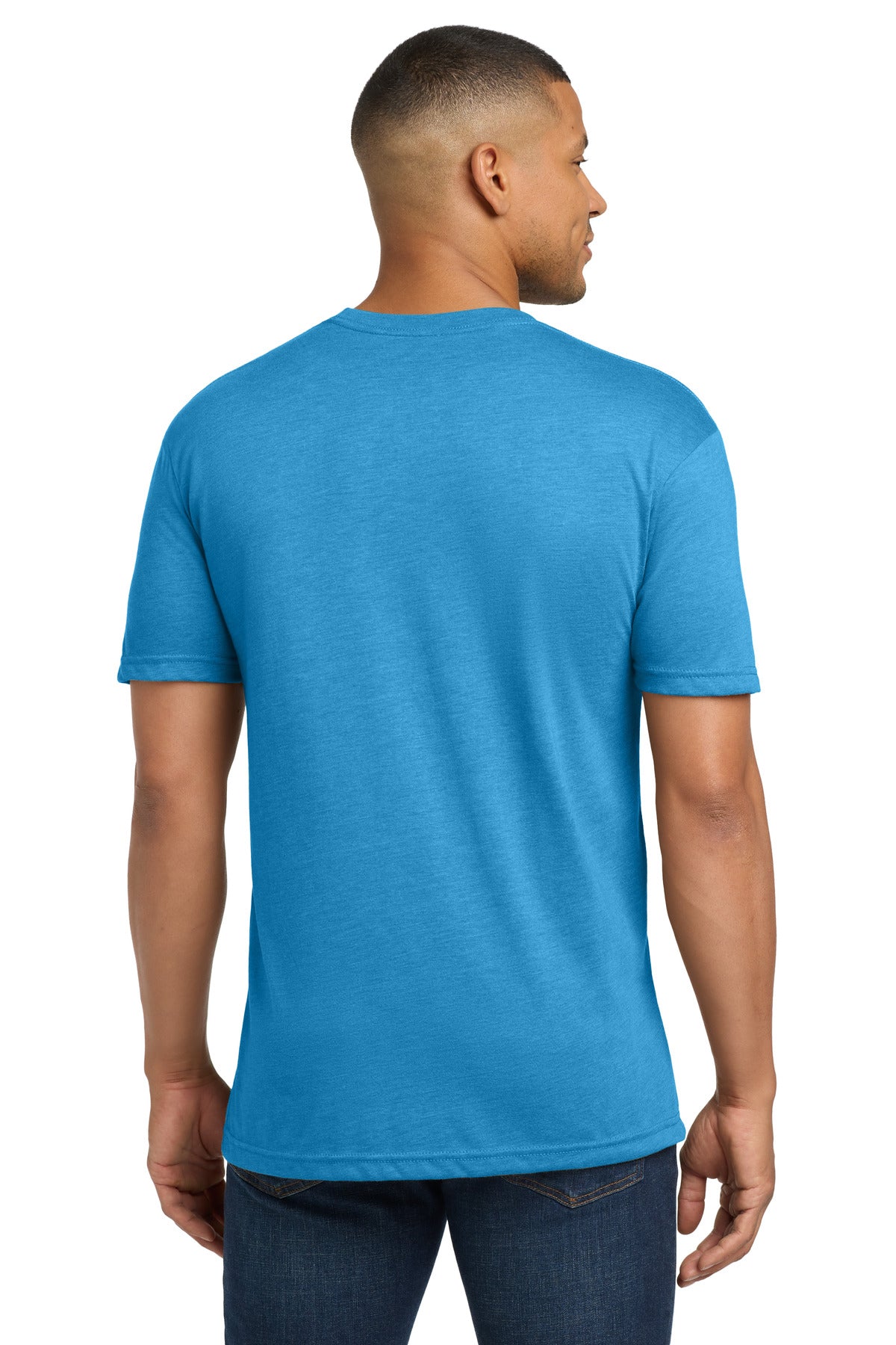 Next Level Apparel Adult Tri-Blend Tee. NL6010 - Vintage Turquoise - back
