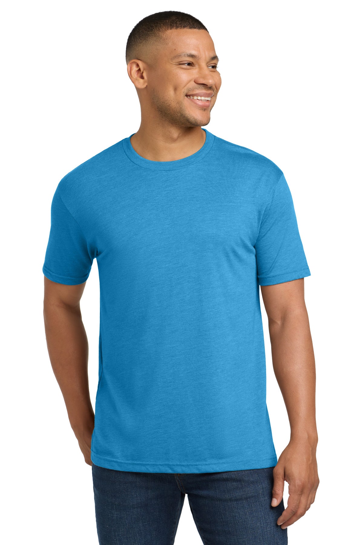 Next Level Apparel Adult Tri-Blend Tee. NL6010 - Vintage Turquoise - front
