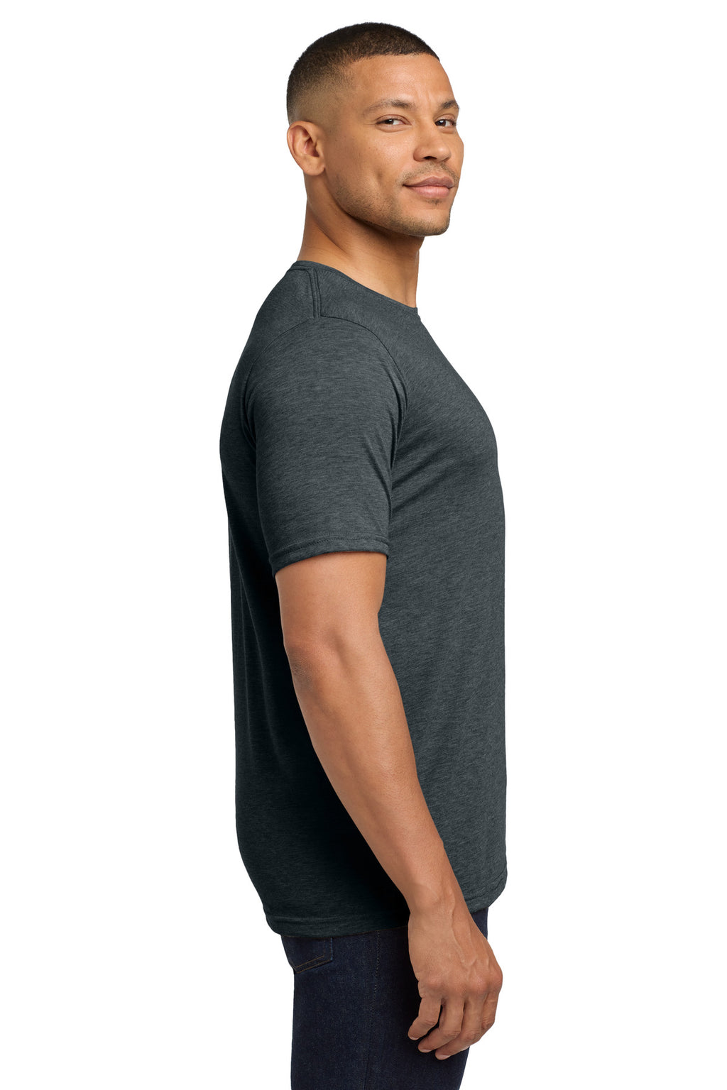 Next Level Apparel Adult Poly/Cotton Tee. NL6200 - Antique Denim - side