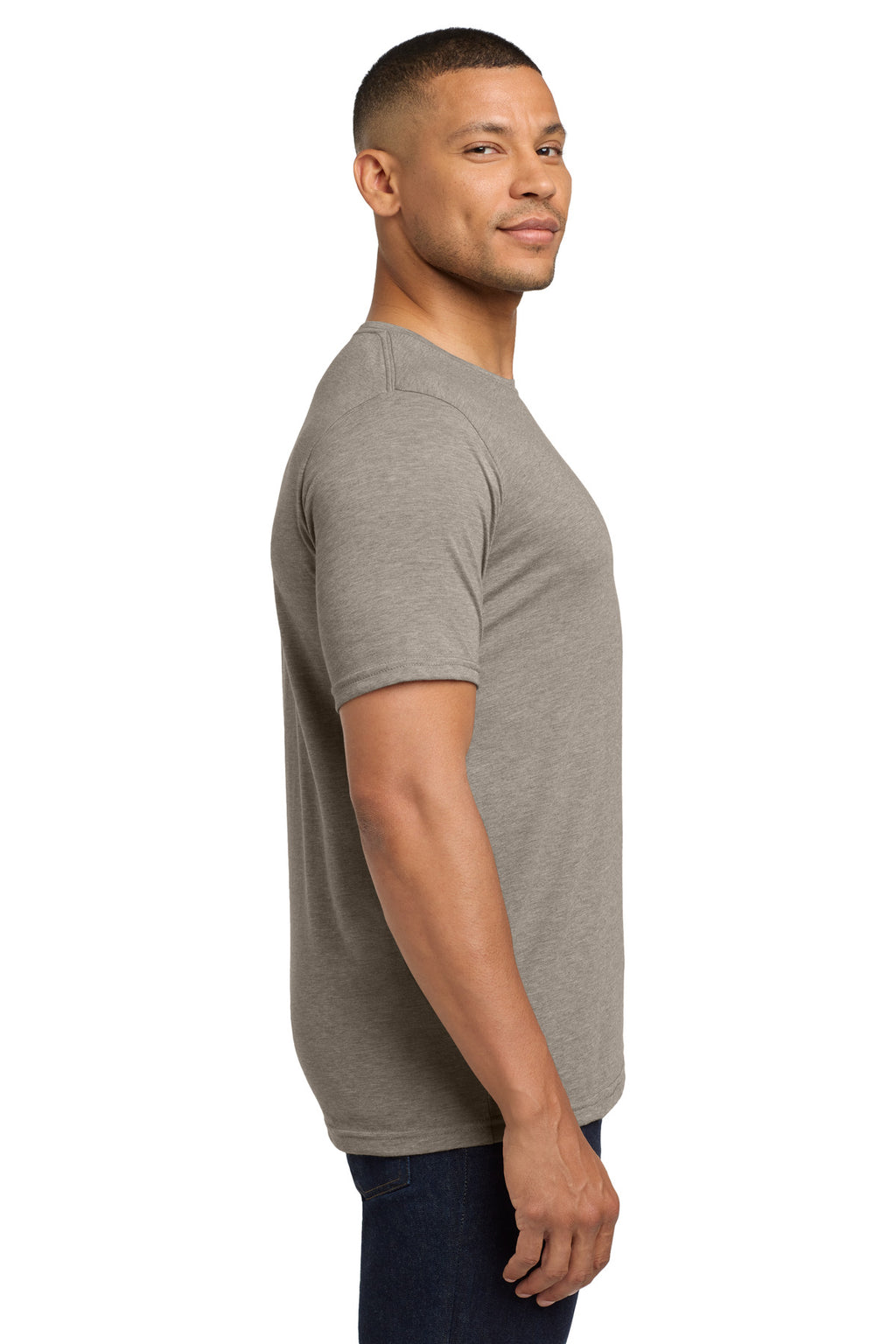 Next Level Apparel Adult Poly/Cotton Tee. NL6200 - Ash - side