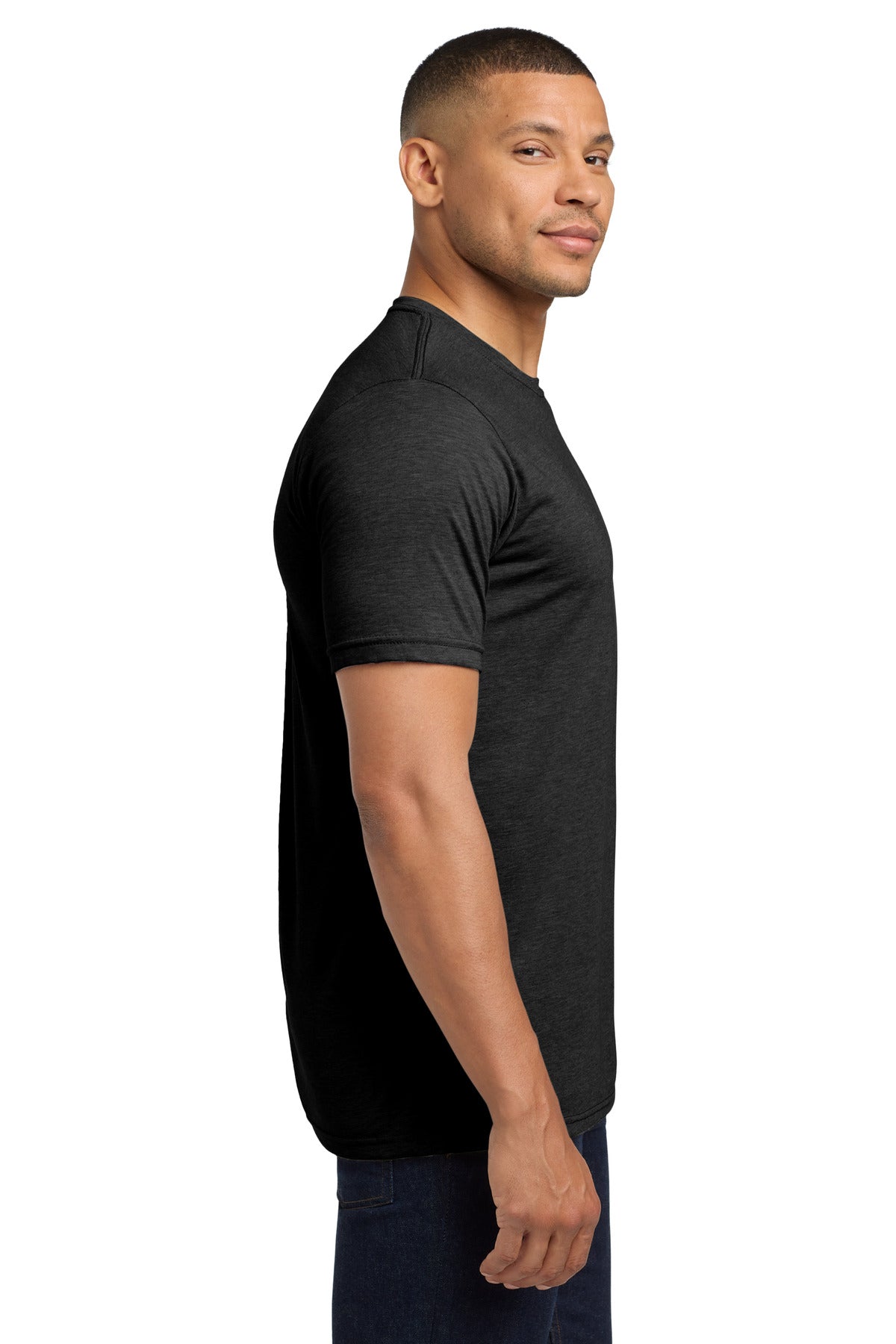Next Level Apparel Adult Poly/Cotton Tee. NL6200 - Black - side
