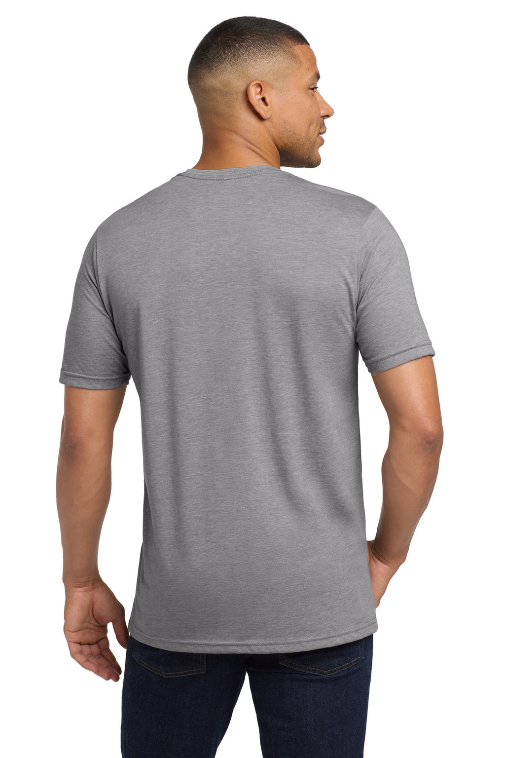 Next Level Apparel Adult Poly/Cotton Tee. NL6200 - Heather Gray - back