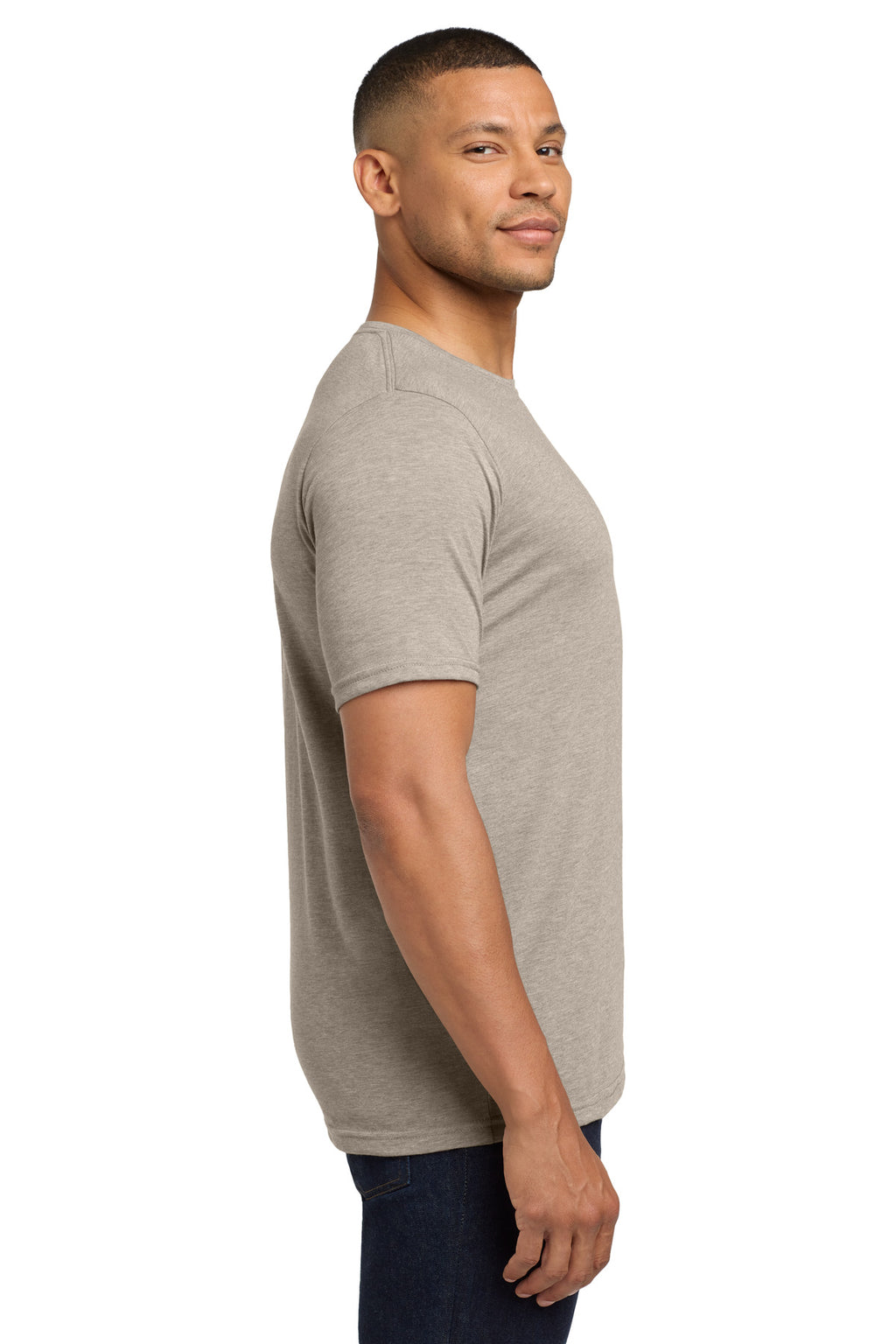 Next Level Apparel Adult Poly/Cotton Tee. NL6200 - Silver - side