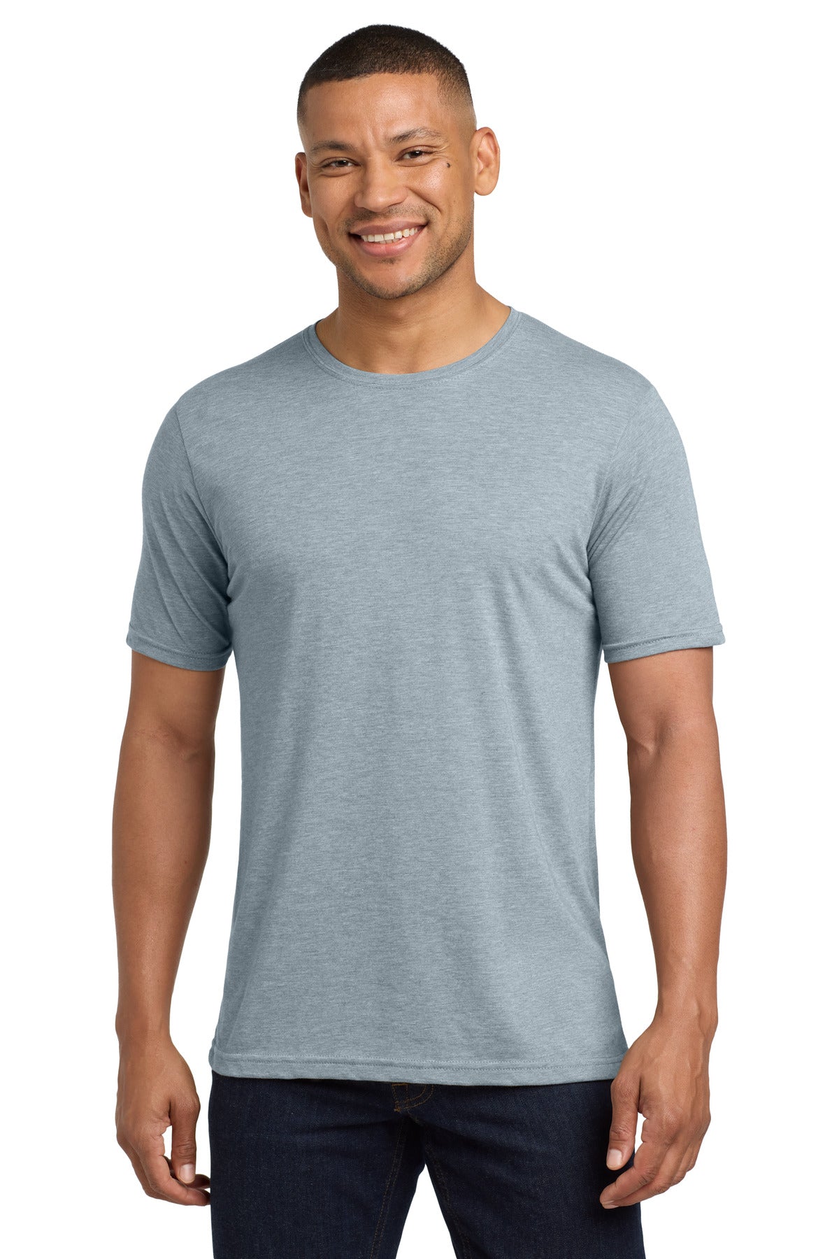 Next Level Apparel Adult Poly/Cotton Tee. NL6200 - Stonewash Denim - front