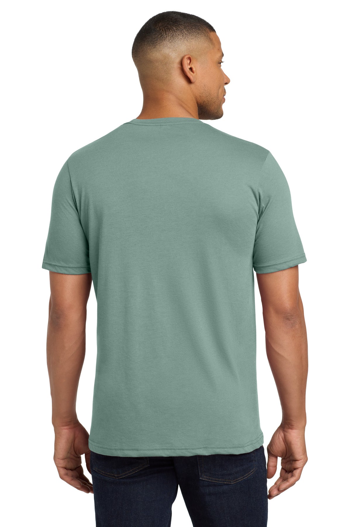 Next Level Apparel Adult Poly/Cotton Tee. NL6200 - Stonewash Green - back