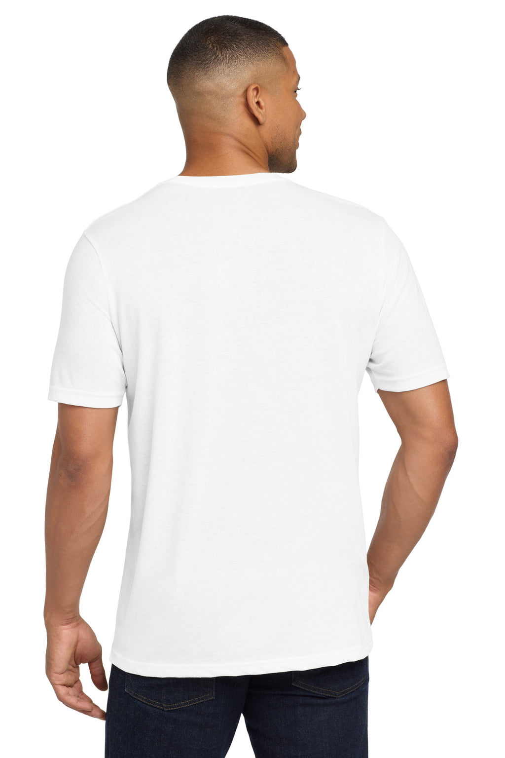 Next Level Apparel Adult Poly/Cotton Tee. NL6200 - White - back