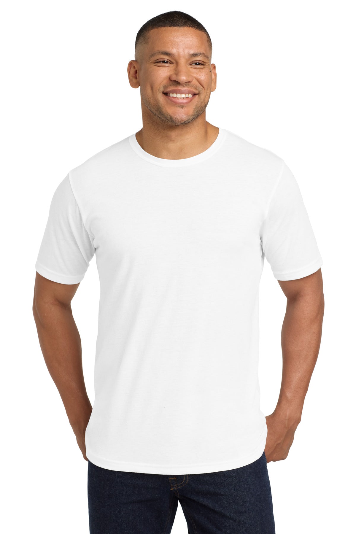 Next Level Apparel Adult Poly/Cotton Tee. NL6200 - White - front