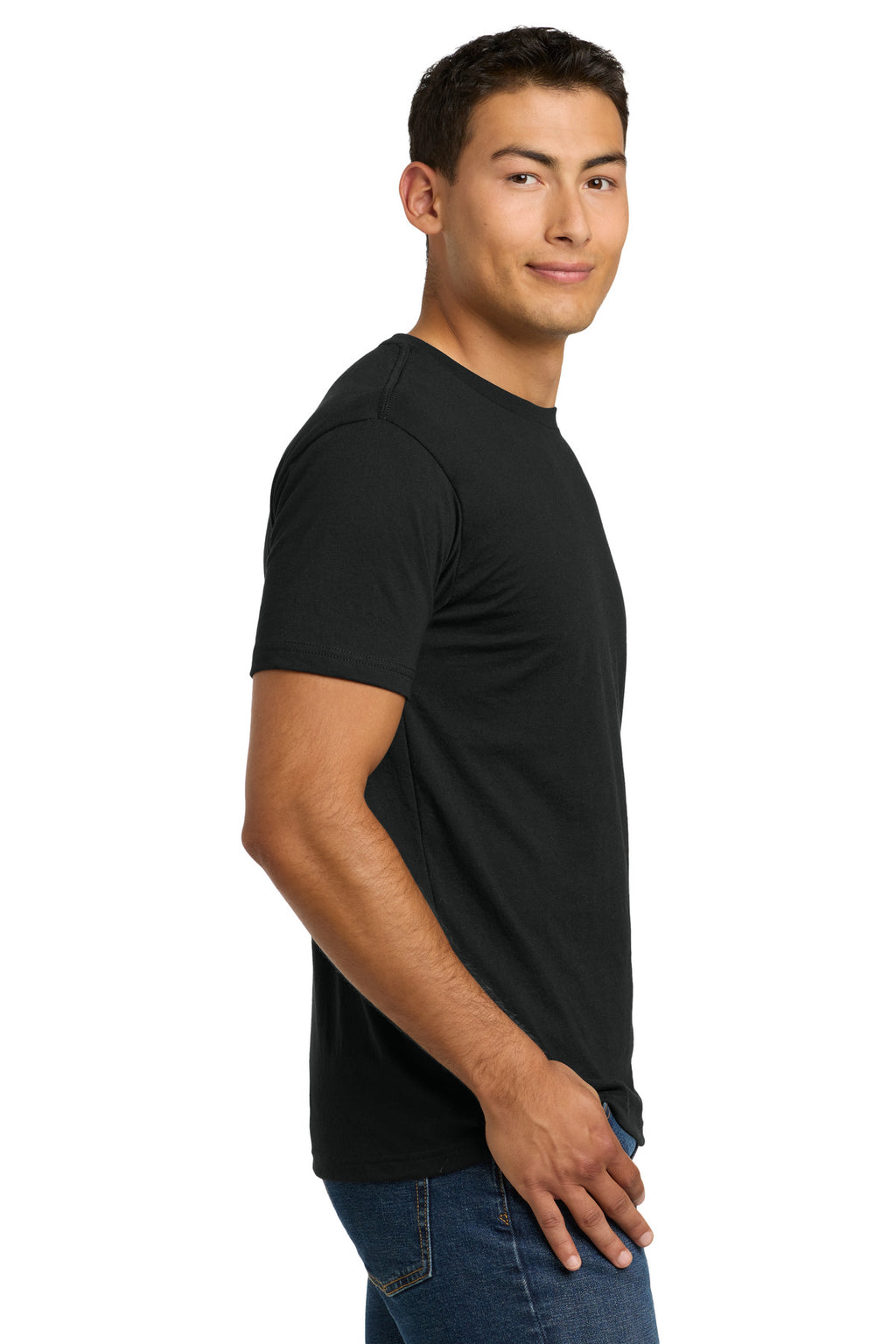 Next Level Apparel Adult CVC Tee. NL6210 - Black - side