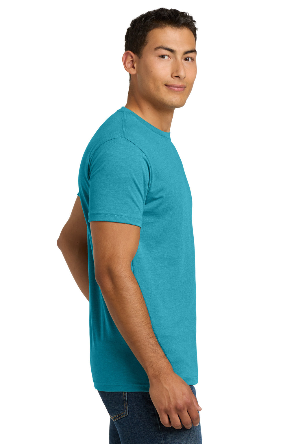 Next Level Apparel Adult CVC Tee. NL6210 - Bondi Blue - side