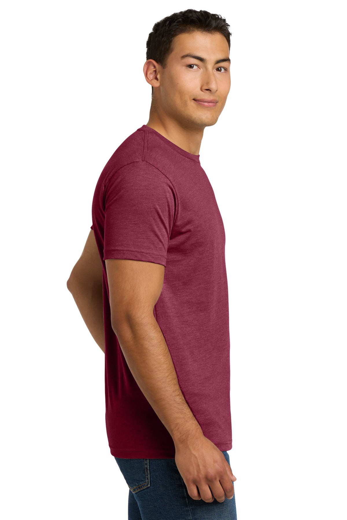 Next Level Apparel Adult CVC Tee. NL6210 - Cardinal - side