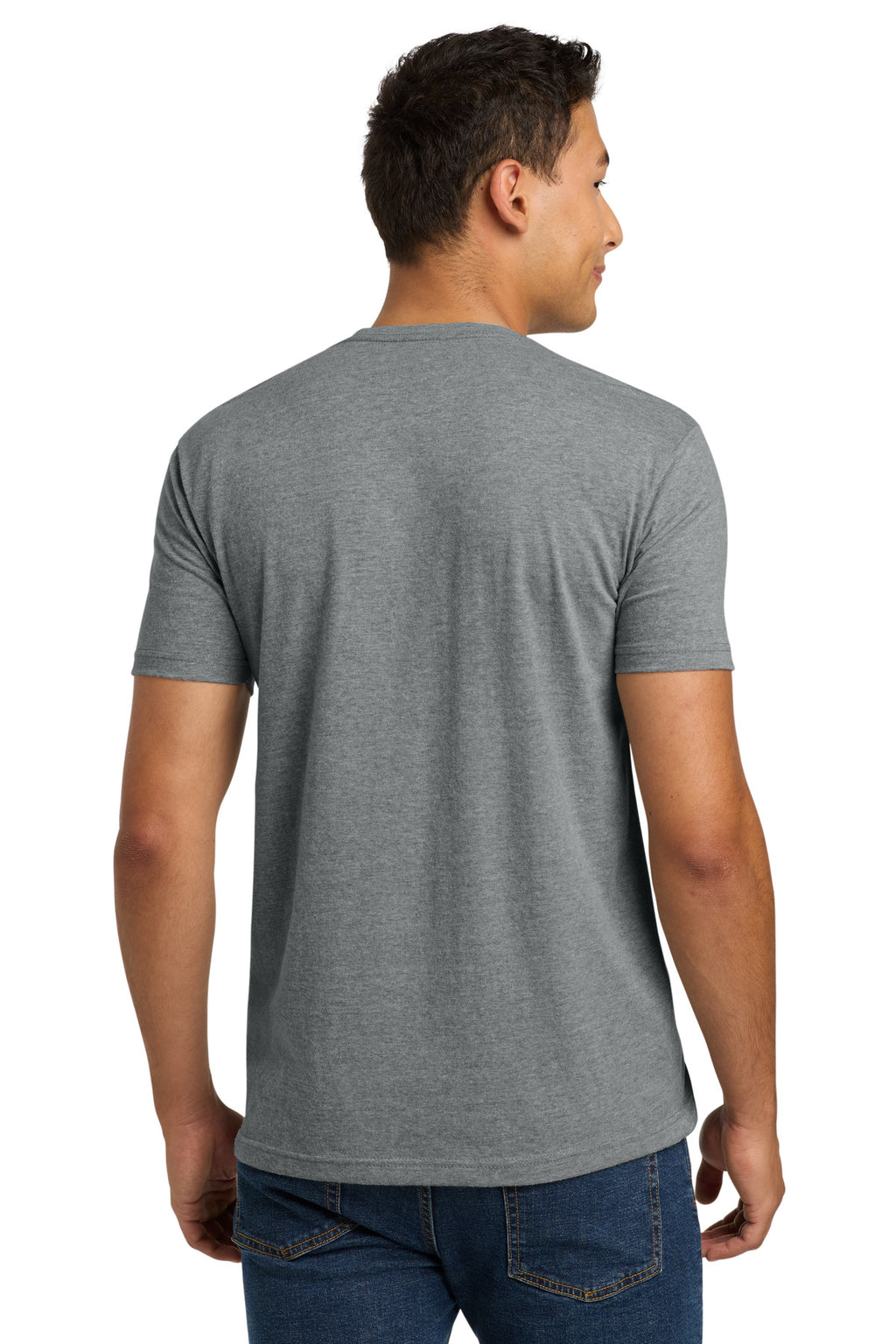Next Level Apparel Adult CVC Tee. NL6210 - Dark Heather Gray - back