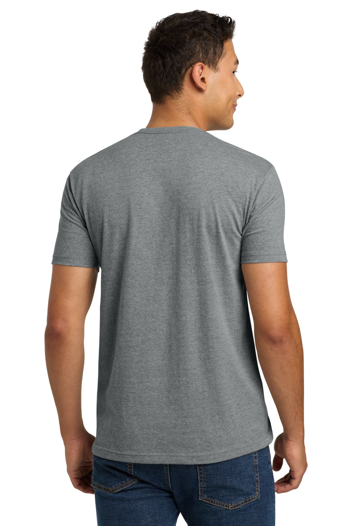 Next Level Apparel Adult CVC Tee. NL6210 - Dark Heather Gray - back