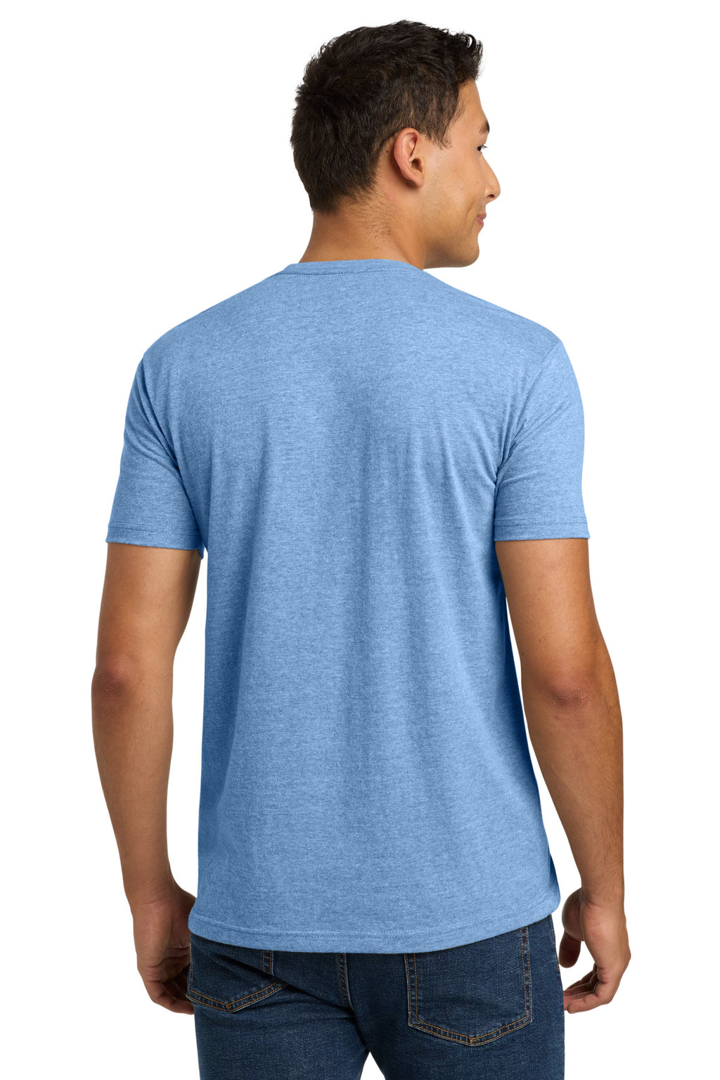Next Level Apparel Adult CVC Tee. NL6210 - Heather Columbia Blue - back