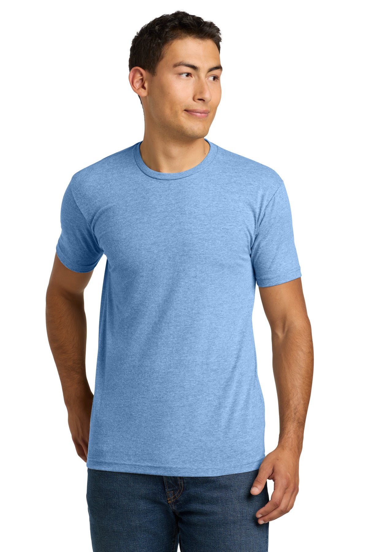 Next Level Apparel Adult CVC Tee. NL6210 - Heather Columbia Blue - front
