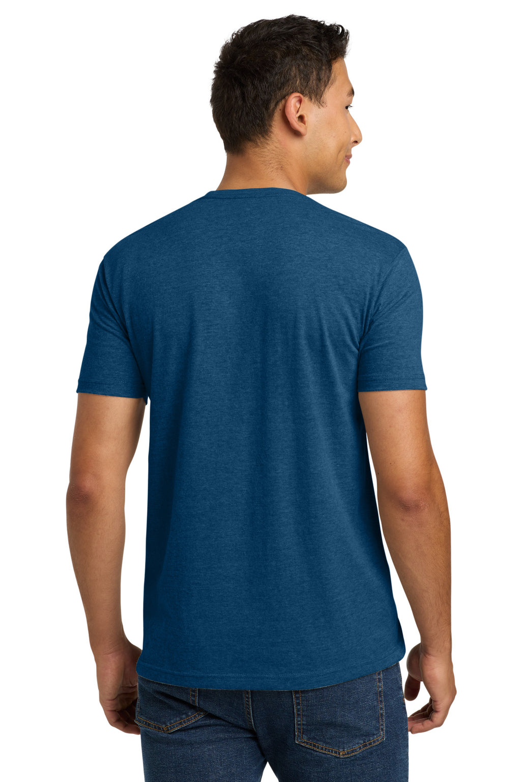 Next Level Apparel Adult CVC Tee. NL6210 - Heather Cool Blue - back