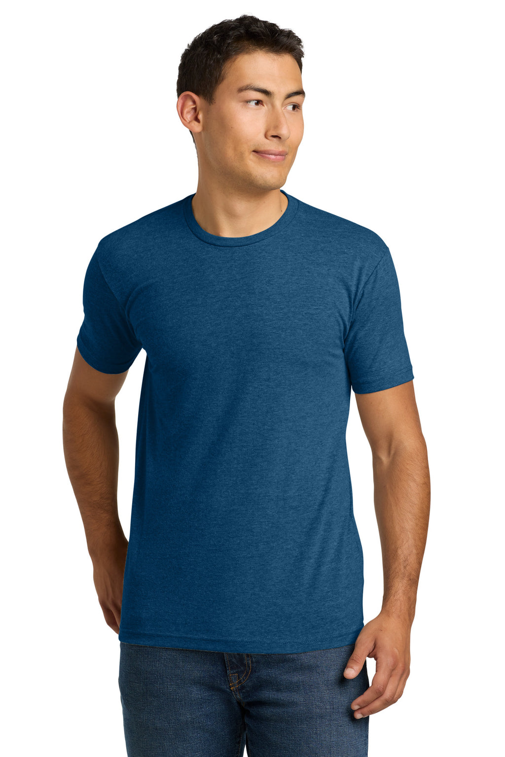 Next Level Apparel Adult CVC Tee. NL6210 - Heather Cool Blue - front