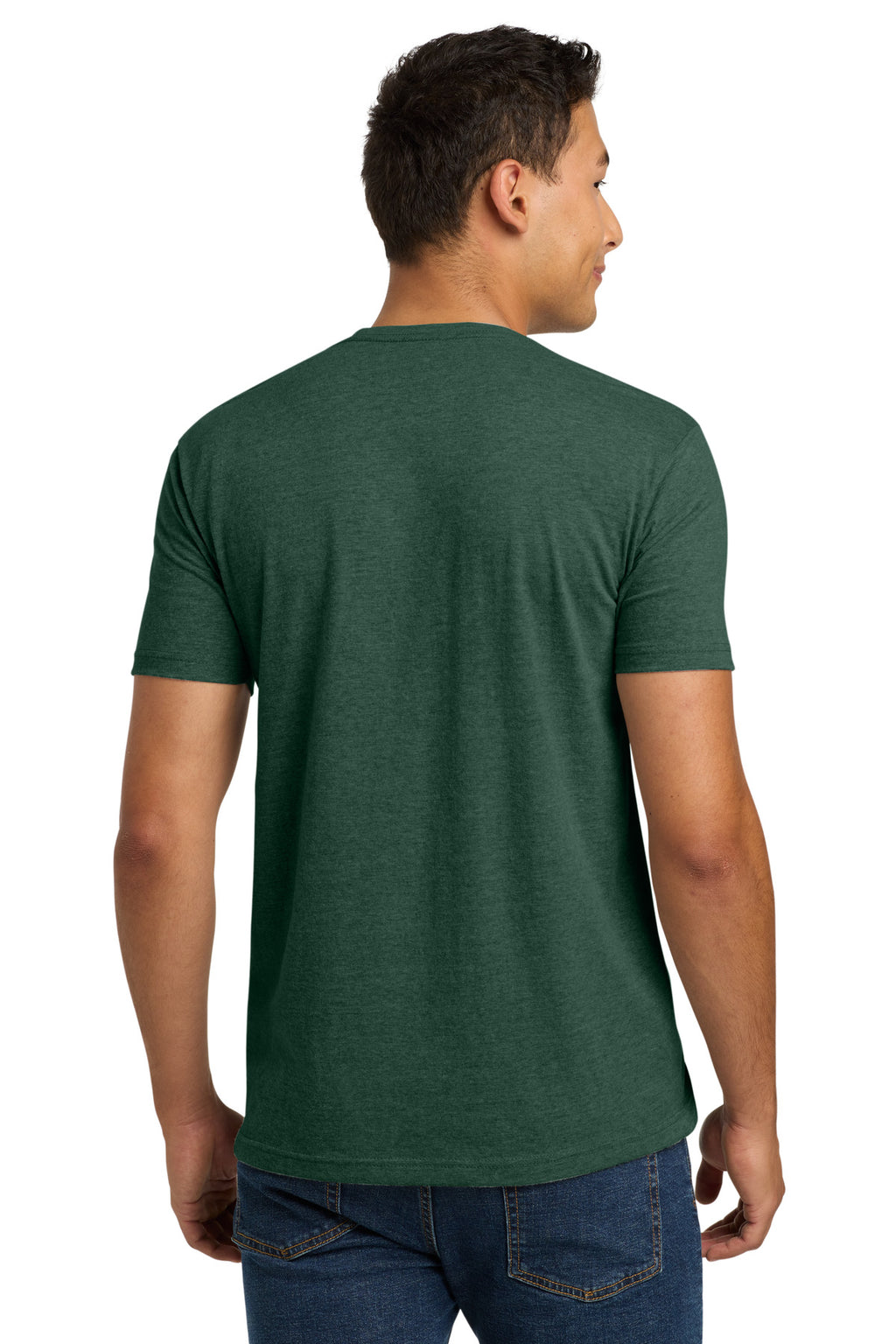 Next Level Apparel Adult CVC Tee. NL6210 - Heather Forest Green - back