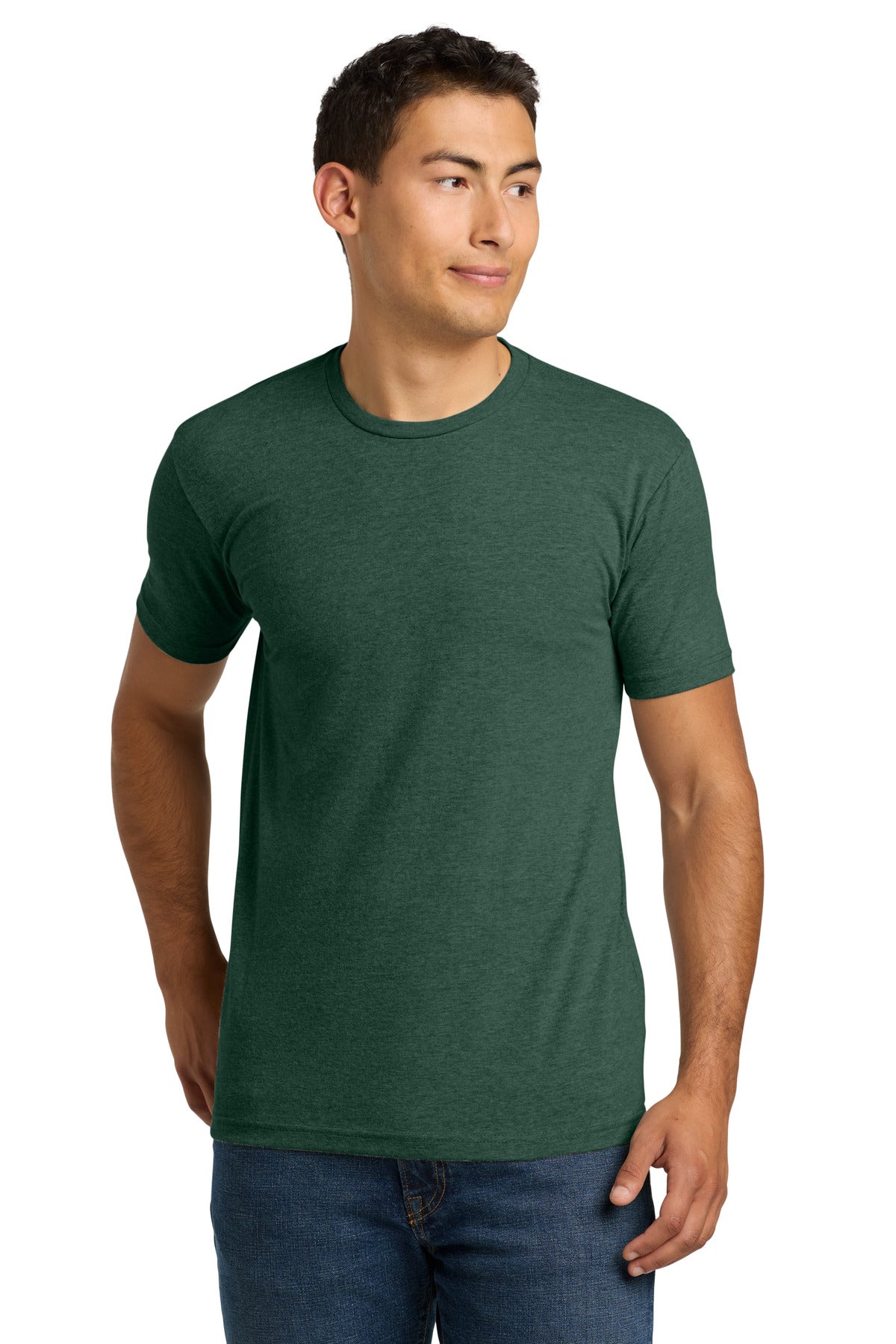 Next Level Apparel Adult CVC Tee. NL6210 - Heather Forest Green - front