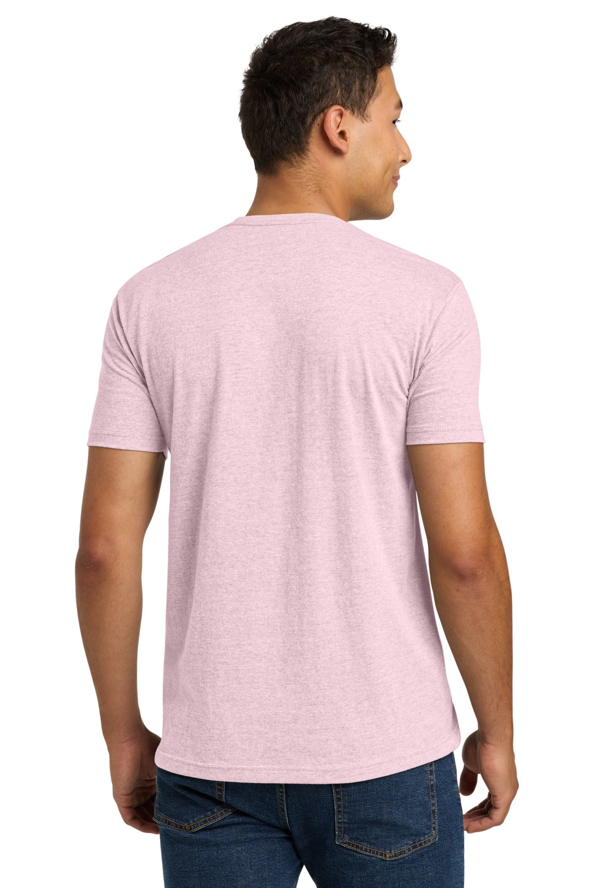 Next Level Apparel Adult CVC Tee. NL6210 - Heather Light Pink - back