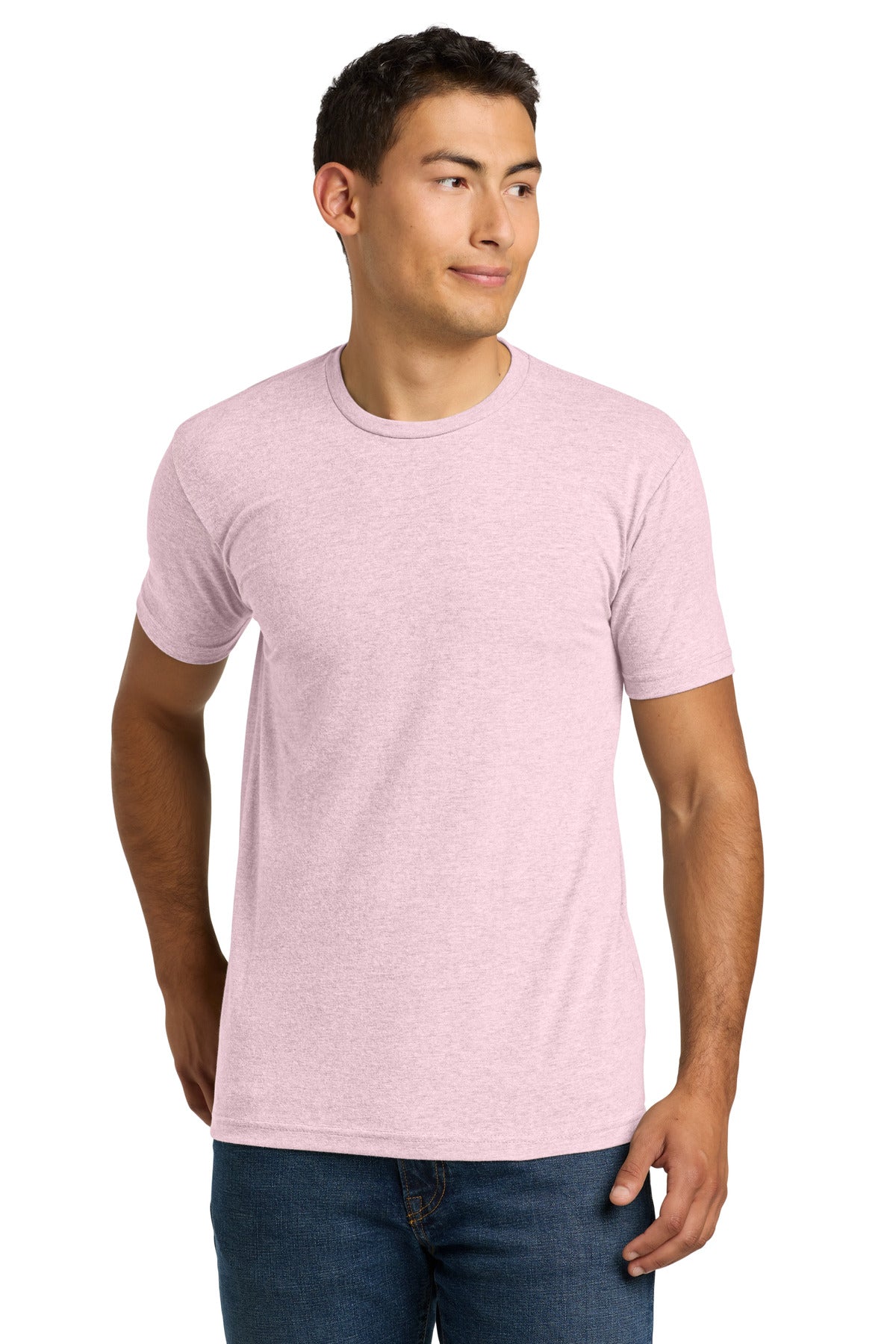 Next Level Apparel Adult CVC Tee. NL6210 - Heather Light Pink - front