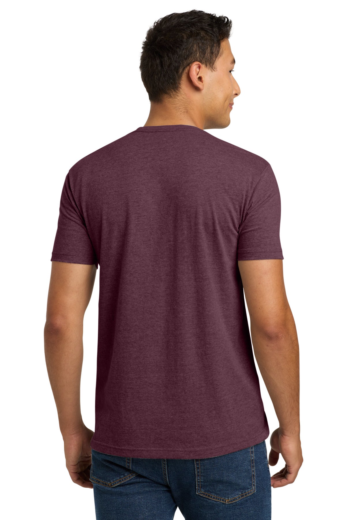 Next Level Apparel Adult CVC Tee. NL6210 - Heather Maroon - back