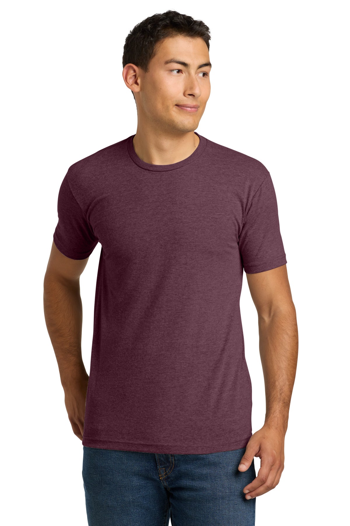 Next Level Apparel Adult CVC Tee. NL6210 - Heather Maroon - front