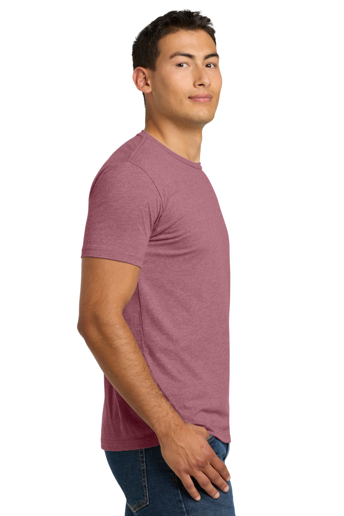 Next Level Apparel Adult CVC Tee. NL6210 - Heather Mauve - side